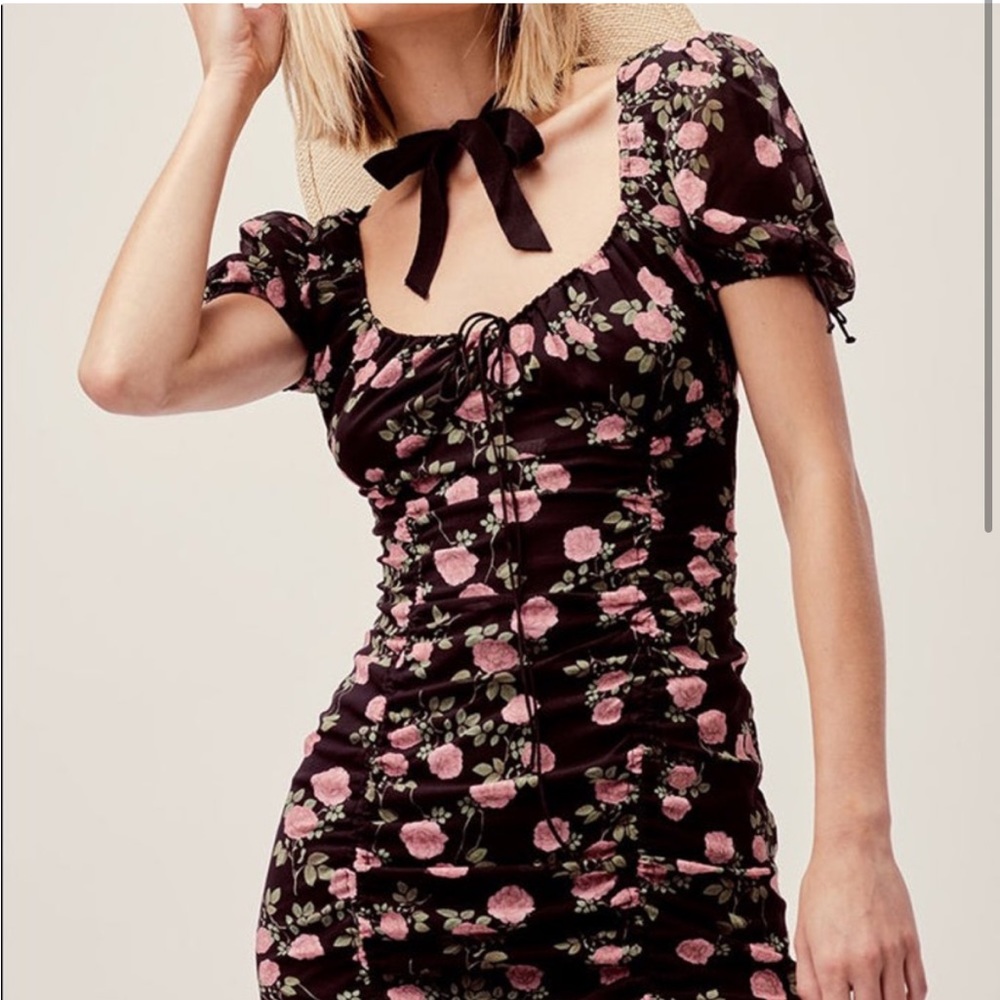 NWT For Love & Lemons Biscotti Mini Dress